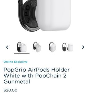 White Popsockets/Phone Grip/AirPods Holder